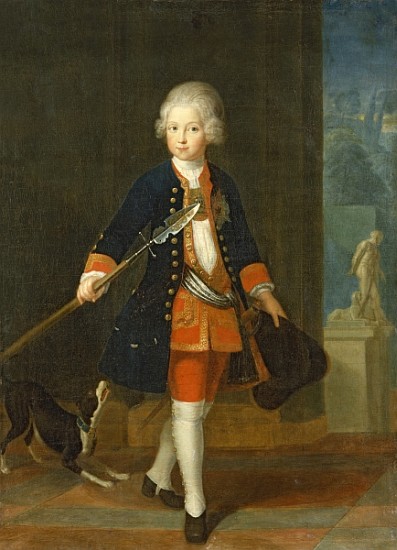 The Crown Prince Frederick II in his Corps de Cadets (uniform of the Kings Regiment), from Antoine Pesne