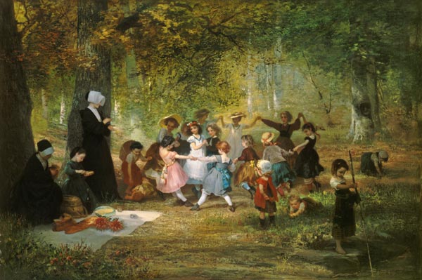 Spielende Kinder im Wald from Anton Dieffenbach