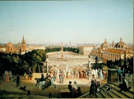 View of the Piazza del Popolo, Rome from Anton Ivanovich Ivanov