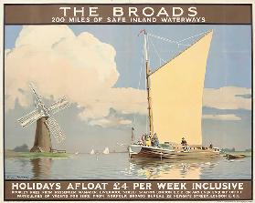 The Broads: Holidays Afloat , ein Werbeplakat