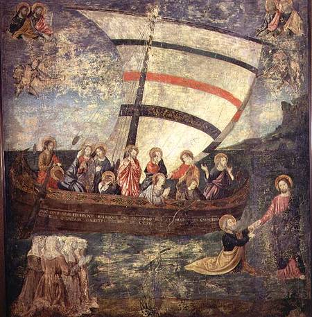 Christ walking on the water, after the 'Navicella' by Giotto from Antoniazzo Romano