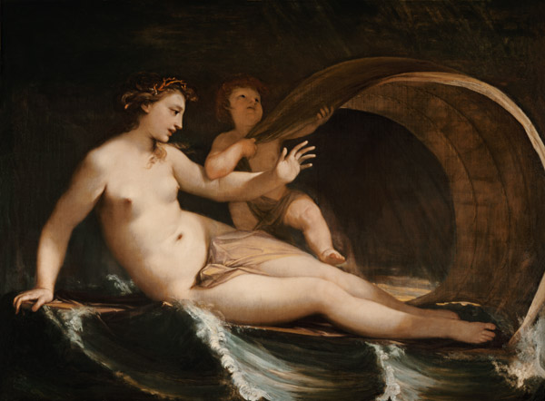 Venus und Amor, auf dem Meere fahrend from Antonio Bellucci