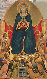 Himmelfahrt Mariae  umgeben von acht Engeln. from Antonio di Francesco