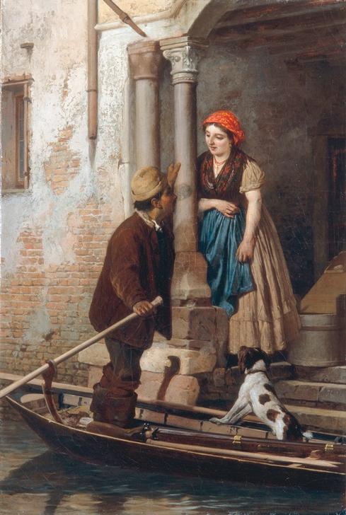 Courtship in Venice from Antonio Ermolao Paoletti
