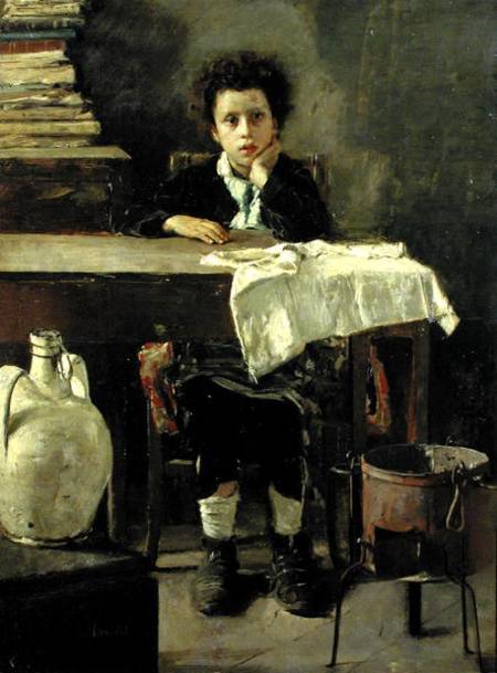 The Little Schoolboy, or The Poor Schoolboy from Antonio Mancini