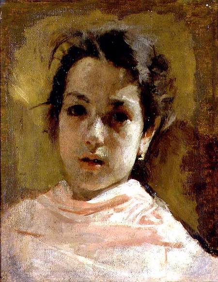 Portrait of a Young Girl from Antonio Mancini