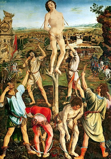Martyrdom of St. Sebastian, 1475 (oil on poplar) from Antonio Pollaiolo