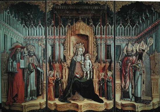 The Virgin Enthroned with Saints Jerome, Gregory, Ambrose and Augustine from Antonio Vivarini
