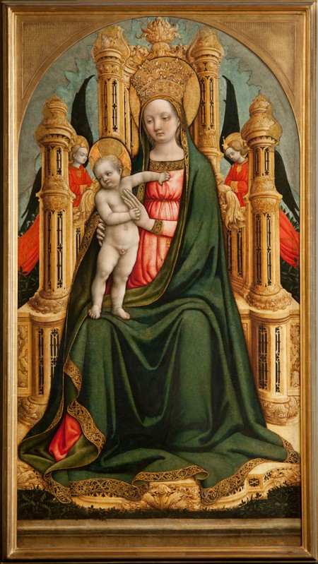 The Virgin and Child Enthroned and Two Angels from Antonio Vivarini