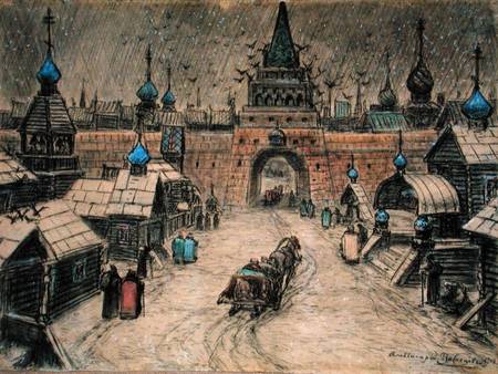 Old Moscow from Apollinari Mikhailovich Vasnetsov