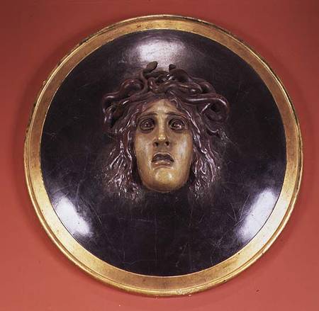 Medusa shield (painted plaster relief) from Arnold Böcklin