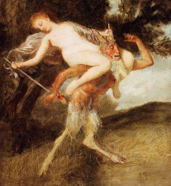 Nymph and Pan from Arnold Böcklin