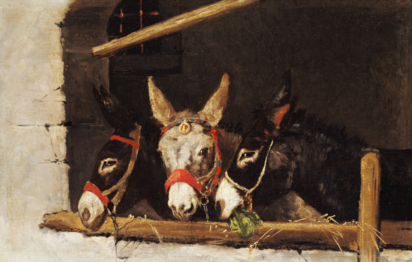 Donkeys Feeding from Arthur Batt