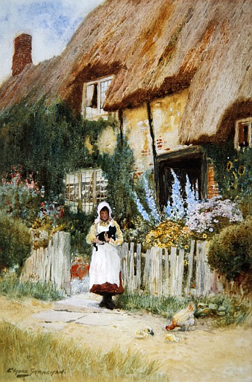 By the Cottage Gate from Arthur Claude Strachan