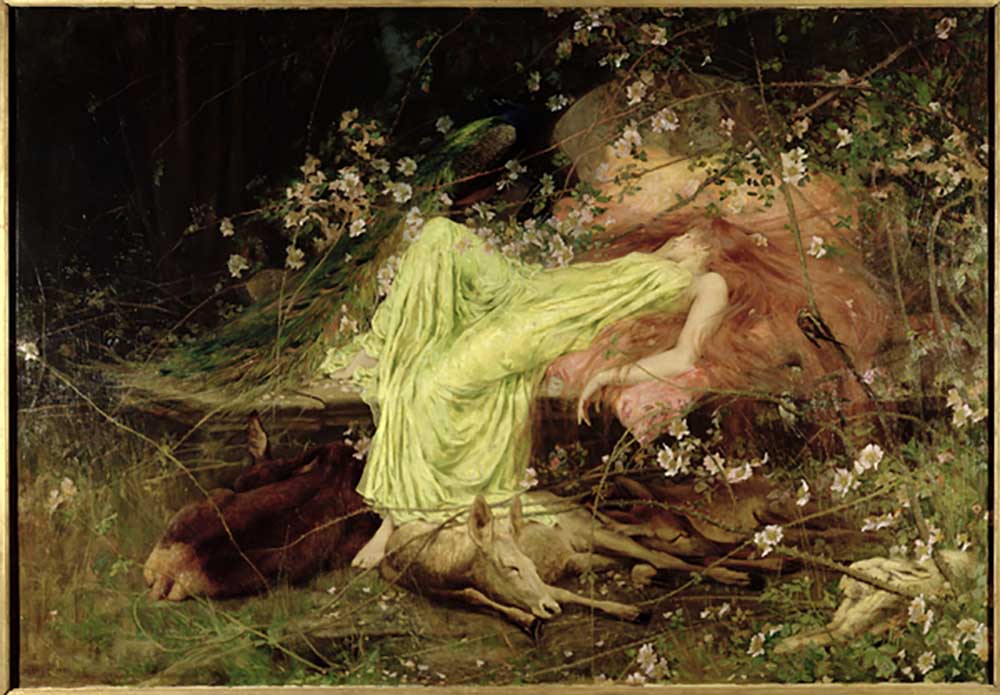 Ein Märchen: "Alles schien zu schlafen, der schüchterne Hase in Form" - Scott, um 1895 from Arthur Wardle