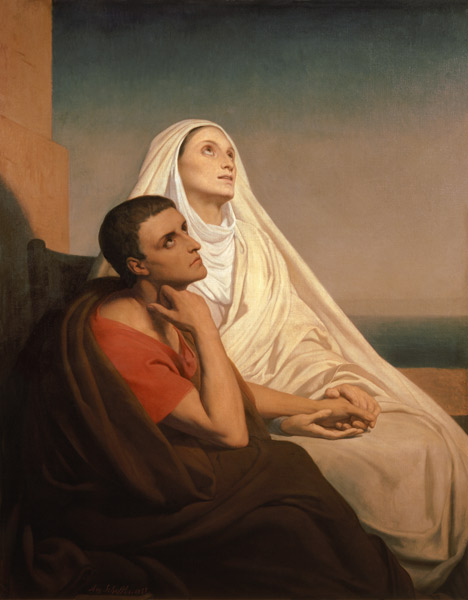 Der hl. Augustin mit seiner Mutter, der hl. Monika. from Ary Scheffer