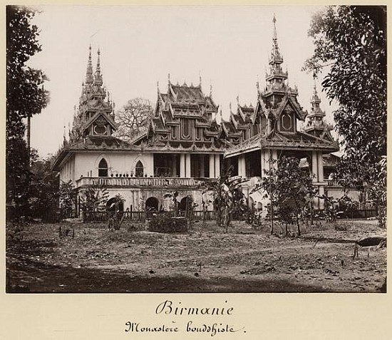 Teik Kyaung monastery, isle of Ka Toe, near Moulmein, Burma, c.1848 from (attr. to) Philip Adolphe Klier