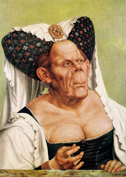 A Grotesque Old Woman, possibly Princess Margaret of Tyrol, c.1525-30 from (attr. to) Quentin Massys