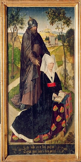 Guillemette de Montagu with Saint Guillaume, 1460-66 (painted panel) from (attr. to) Rogier van der Weyden