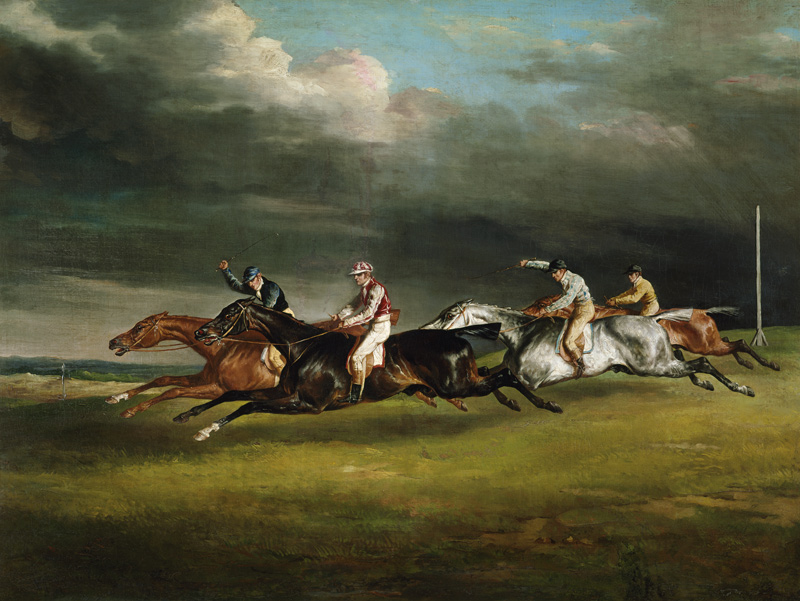 Course de chevaux (Le derby de 1821 à Epsom from (attr. to) Theodore Gericault