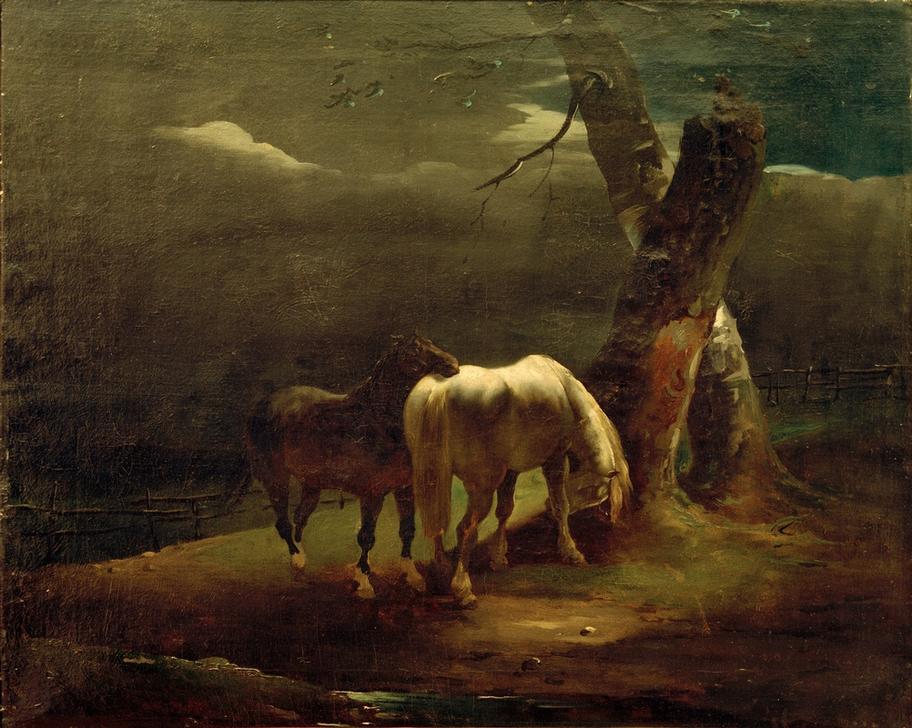 Horses on Pasture from (attr. to) Theodore Gericault