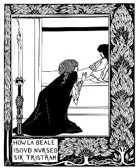 How La Beale Isoud Nursed Sir Tristram. Illustration to the book "Le Morte d'Arthur" by Sir Thomas M