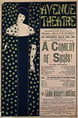 Plakat für die Komödie A Comedy of Sighs from Aubrey Vincent Beardsley