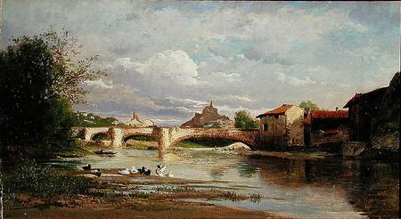 Bridge with ducks from Auguste Allonge