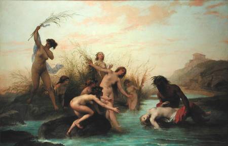 A River God Rescuing a Naiad from Auguste Barthelemy Glaize