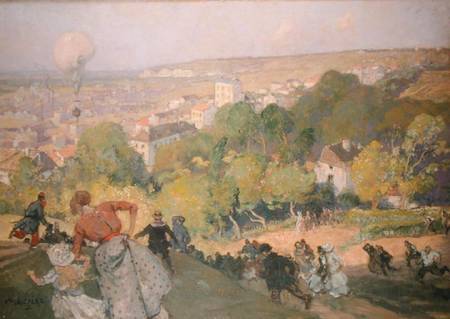 Balloon Landing at Pre St-Gervais from Auguste Lepere