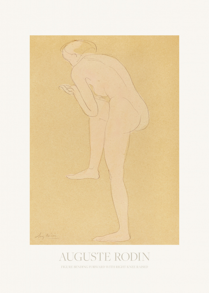 Figur,die sich mit erhobenem rechten Knie nach vorne beugt from Auguste Rodin