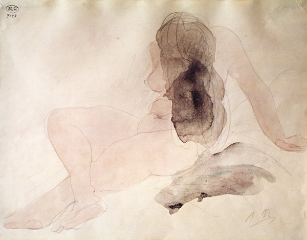 Seated Nude with Dishevelled Hair from Auguste Rodin