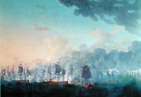 The Battle of Louisbourg on the 21st July 1781 from Auguste Rossel De Cercy
