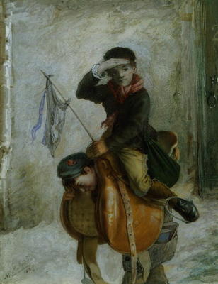 The Young Cavalryman (w/c on paper) from Augustus Edward Mulready
