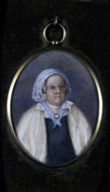 Oval portrait of Mrs Mary Reibey (w/c on ivory) from Australian School
