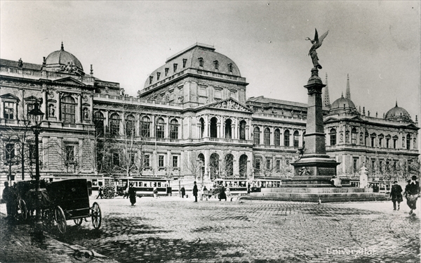 The University of Vienna and the Liebenberg Monument (b/w photo)  from Austrian School