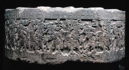 The Stone of Tizoc (c.1481-86) or Temalacatl from Aztec