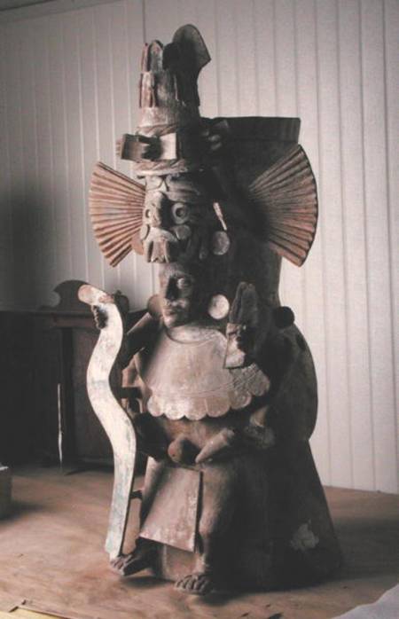 Votive Vessel with an image of Tlaloc from Aztec