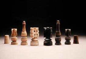 Chess pieces (ivory and wood)