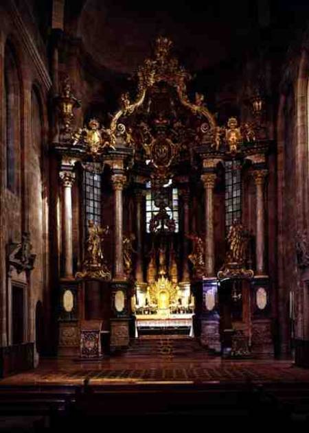The high altar in the east choir, designed from Balthasar  Neumann
