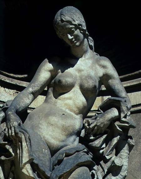 Detail from a sculpture of a nymph from Balthasar Permoser