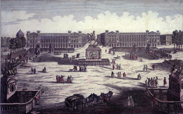 Paris, Place d.Louis XV from Balthasar Friedrich Leizel