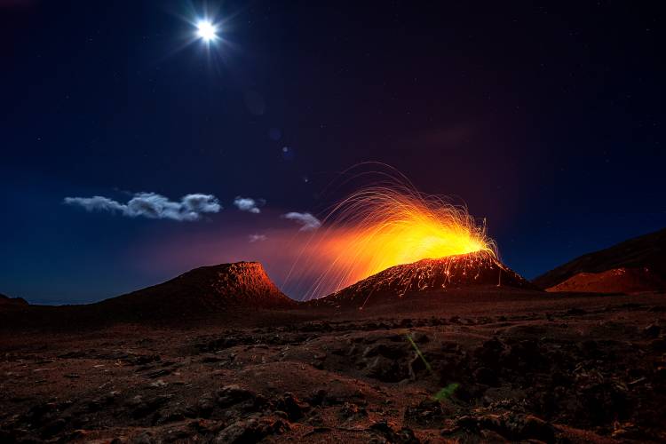 Lava flow with the moon from Barathieu Gabriel