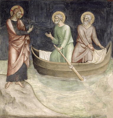 The Calling of St. Peter, from a series of Scenes of the New Testament (fresco) from Barna  da Siena