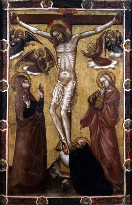 Christ Crucified - Painted Processional Banner from Barnaba da Modena