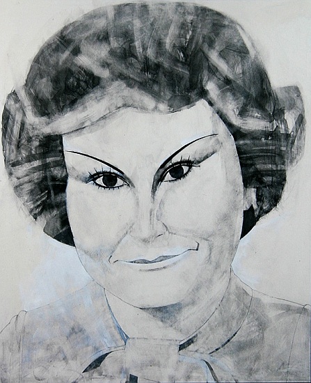 Portrait of Angela Rippon, illustration for The Media Mob (gouache and pencil on paper) from Barry  Fantoni