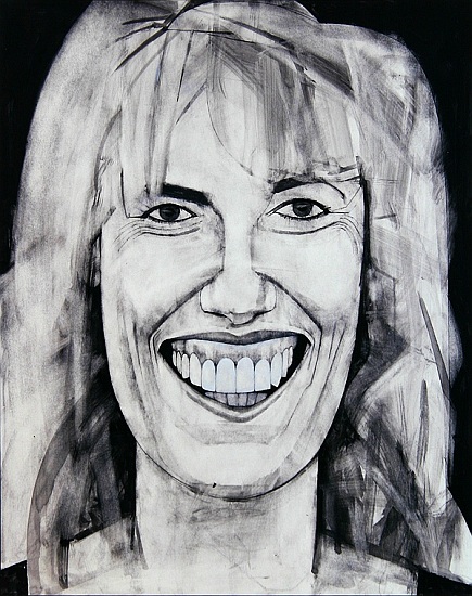 Portrait of Esther Rantzen, illustration for The Media Mob from Barry  Fantoni