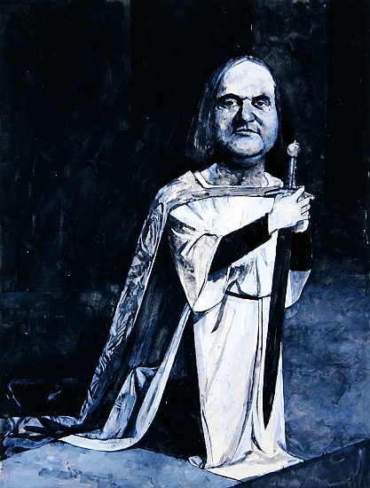 Portrait of Lord Weidenfeld, illustration for Private Eye from Barry  Fantoni