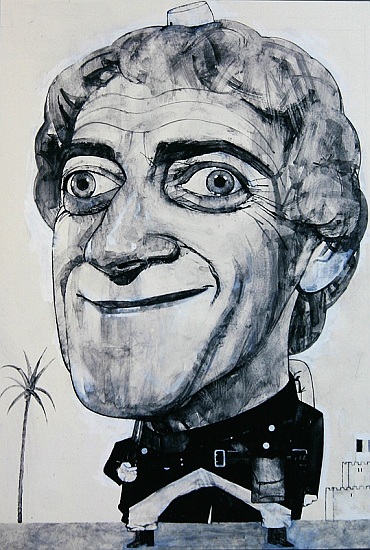 Portrait of Marty Feldman, illustration for The Sunday Times, 1970s from Barry  Fantoni