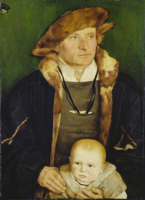 Bildnis des Hans Urmiller mit seinem Sohn from Barthel Beham